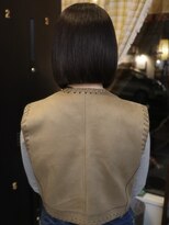 チャプター 問屋町(chapter)&nbsp;ケアカラー暗髪ダークブラウン切りっぱなしボブ似合わせカット