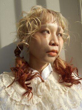 オーダー(OORDER) blond & orange ( roots color )
