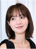 表参道白髪ぼかしハイライトミディアムボブアッシュグレー40代