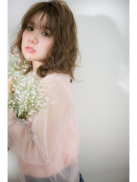 ジャスト ヘア アネックス 久里浜店(just hair ANNEX) フェミニンミディアム #ガーリー #波ウェーブ