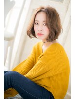 美容室 ファクト(fact)&nbsp;高崎★ハーフ顔になれる♪ミルクティ大人ボブA