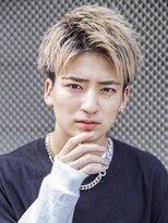 小久保style☆波巻きハイライト束感ツーブロックマッシュ