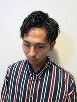 エヌプラス(N+)&nbsp;メンズヘアフェザーパーマサーフカール刈り上げセンターパート