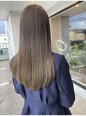 20代30代40代ブリーチなしオリーブグレージュくびれロング
