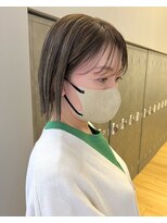 ジアン バイ ミルボン NU茶屋町+(GIEN by milbon)&nbsp;ハイライト/大人/前下がり/切りっぱなし/ボブ/シースルー