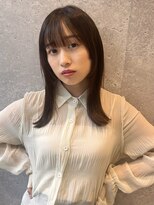 アース 三軒茶屋店(HAIR&MAKE EARTH) 三軒茶屋_レディース_セミロング_ストレート_外ハネ_ナチュラル