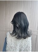 ミディアムワンレングス×顔まわりレイヤー［駒込/駒込駅］