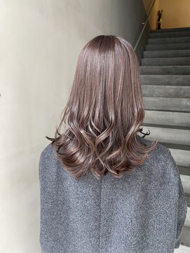 レイキョウト(Ray Kyoto) セミロング ピンクグレージュ 大人カラー 大人グレージュ