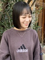 ラミエバイメルト 下北沢(lamie by melt)&nbsp;花田/ボブ/切りっぱなしボブ/ミニボブ/セミディ/ブルーブラック