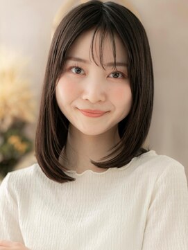 カバーヘア ブリス 上尾西口店(COVER HAIR bliss) 内巻きレイヤーカット黒髪ナチュラルミディa上尾20代30代40代