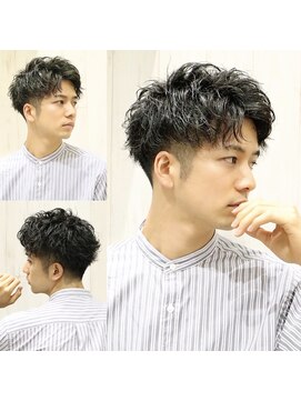 ヨシザワインク プレミアム 横浜 桜木町店(YOSHIZAWA Inc. PREMIUM) ツイスパツイストスパイラルパーマ波巻きアップバング理容室