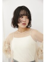 ネオリーブアイム 横浜西口店(Neolive aim)&nbsp;ワンカールボブルフ小顔くすみベージュレイヤー韓国前髪黒髪