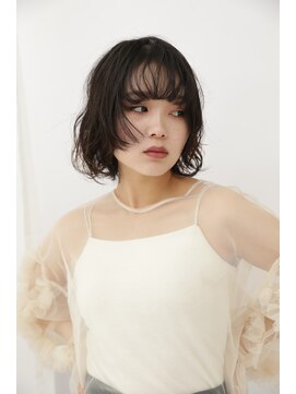 ネオリーブアイム 横浜西口店(Neolive aim) ワンカールボブルフ小顔くすみベージュレイヤー韓国前髪黒髪