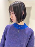大人可愛い30代40代50代ボブハイライト/小顔ボブ/顔まわり/福岡