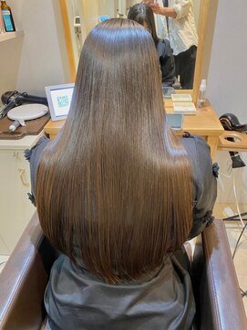 ジーナ 船橋(Zina) 髪質改善＊ロングレイヤーグレーベージュ＊美髪【Zina船橋】