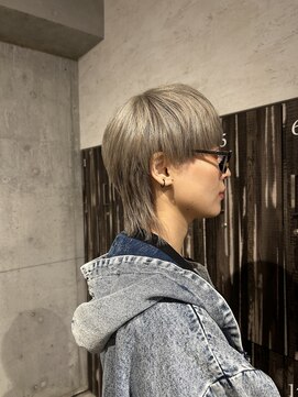 アンサム 下北沢店(UNSOME) マッシュウルフ/ハイトーン/ブリーチカラー/シルバーベージュ