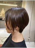 美人ショート×センターパート