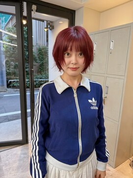 フラム 渋谷(flamme) ボブレイヤー ワインレッドカラー