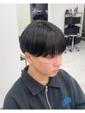 ジーニー 本厚木(Genie) ダークアッシュニュアンスパーマ韓国マッシュベリーショート