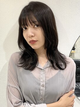 ラミエバイメルト 下北沢(lamie by melt) 花田/ボブレイヤーカット暗めカラー下北沢韓国ラベンダー顔周り