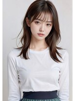 ネイビー 博多(NAVY)&nbsp;博多/髪質改善/カーキベージュ♪大人巻きウルフレイヤーロング