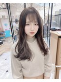 顔周り/小顔/レイヤー/髪質改善/韓国風巻き/ミルクティー/札幌