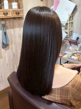 髪質改善ストレート/透明感カラー/乾燥対策/美髪/大人可愛い/冬
