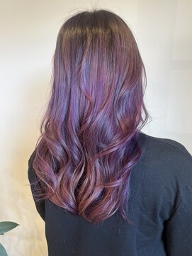 パープルバレイヤージュカラー