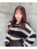 ミディアムレイヤーカット/似合わせカット/大人ガーリー/20代