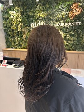ルディー バイ ヘアーポケット(rudii by HAIR POCKET) ミディアム×ラベンダーグレージュ