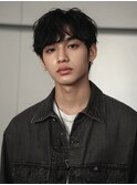 MEN’S/リバースセンターパート/ニュアンスパーマ/ひたちなか