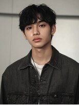 クルー ひたちなか(C.R.E.W) MEN’S/リバースセンターパート/ニュアンスパーマ/ひたちなか