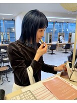 ヘアーポケット リタ(HAIR POCKET ritta)&nbsp;切りっぱなしロブ×BLUE 2/24似合わせカット