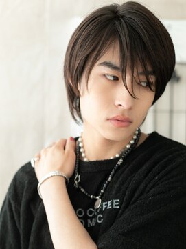 メンズヘア ビーセカンド 草加店(MENS HAIR B-2) ウザバングがポイント！セクシー黒髪メンズウルフスタイルB草加