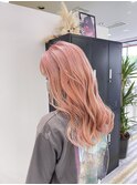 透明感おピンクカラー[倉敷][岡山][ハイライト][バレイヤージュ]