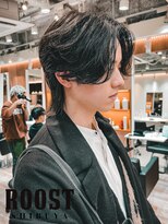 ルースト 渋谷店(ROOST)&nbsp;センターパートウルフ/ニュアンスパーマ/ダウンパーマ
