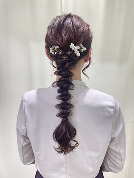 サクララ(Sakura la) フワフワ編み下ろし　ロング　結婚式お呼ばれヘア