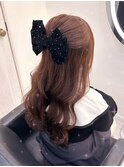 ハーフアップ 【クランソア】ヘアセット/ヘアメ/心斎橋