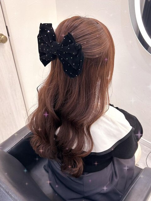 ハーフアップ 【クランソア】ヘアセット/ヘアメ/心斎橋