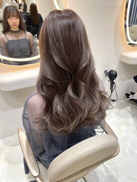 サイン 渋谷(SIGN) 韓国ヘアハッシュカットレイヤーカットグレージュブリーチ無し