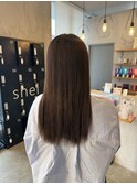 ◎髪質改善酸性ストレート！美髪うる艶ロング秋カラー暗めカラー
