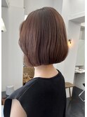 20代30代ミニボブレイヤー丸みボブ前髪ありボブ顔周りレイヤー