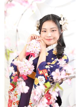 クリーム(Cream) 卒業袴撮影・桜コース　ハーフアップへア