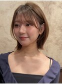 ☆【春日】オリーブグレー/ボブ/ココアベージュ/黒髪/小顔56