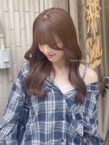ヘアプレイスソル (HAIR PLACE SoL)&nbsp;透明感ヘーゼルベージュ/レイヤーカット/顔まわりカット
