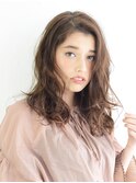 こなれ感♪万能ナチュラルかきあげウェーブ　スタイル