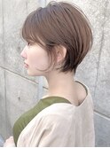 大人かわいい耳掛け小顔ショートボブ 20代30代40代 銀座