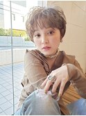 ワンカールのグレージュショートパーマ【middle】野村恵子