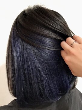 ネオリーブアオバ 高田馬場店(Neolive aoba) 【高田馬場/aoba】ボブ×インナーカラーブルー