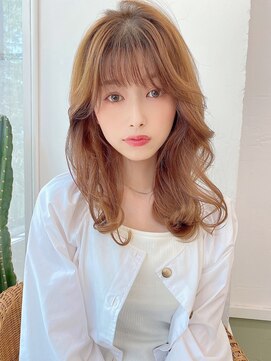 ベイルーム(BAYROOM by HONEY omotesando) 【BAYROOM】外巻きガーリーくびれレイヤー×プラチナベージュ